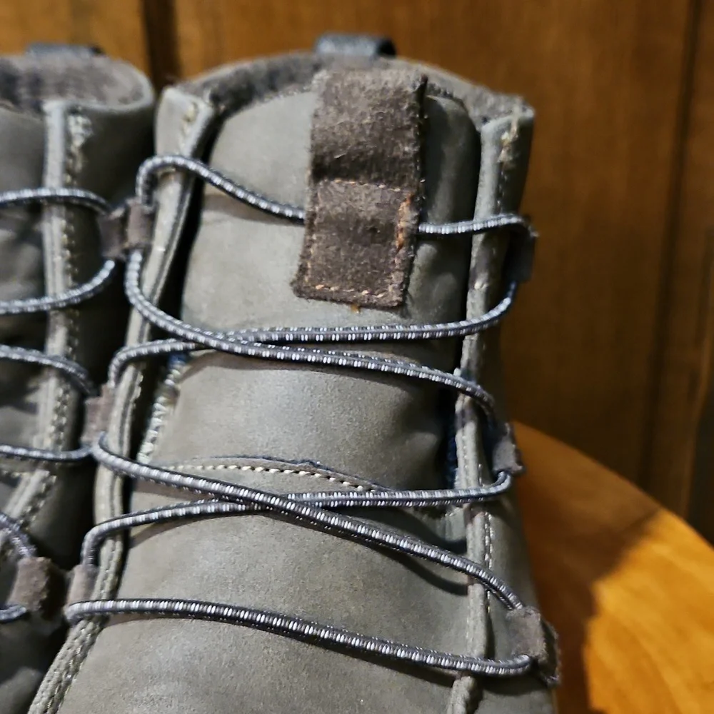 Hey Dude Eloise High Top Shoes Slip On Sneakers Grey Brown Taupe Size 7 Size 38 - Picture 11 of 16